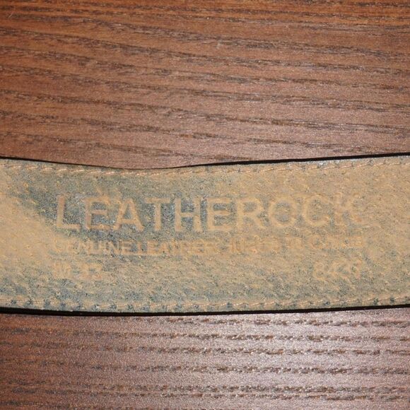 Black leather rock studded belt